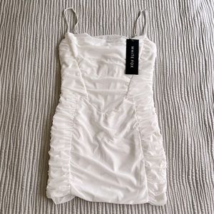 NEVER WORN White Fox Corset Dress - Size M